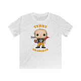 Terry Bradshaw Pittsburgh Steelers (Black Jersey), Kids Gildan Softstyle Tee Shirt