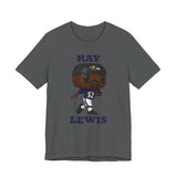 Ray Lewis Baltimore Ravens, Soft Cotton Bella and Canvas Short Sleeve Tee shirt