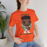 Giannis Antetokounmpo Milwaukee Bucks , Soft Cotton Bella and Canvas Short Sleeve Tee shirt