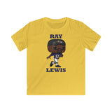 Ray Lewis Baltimore Ravens, Kids Gildan Softstyle Tee Shirt