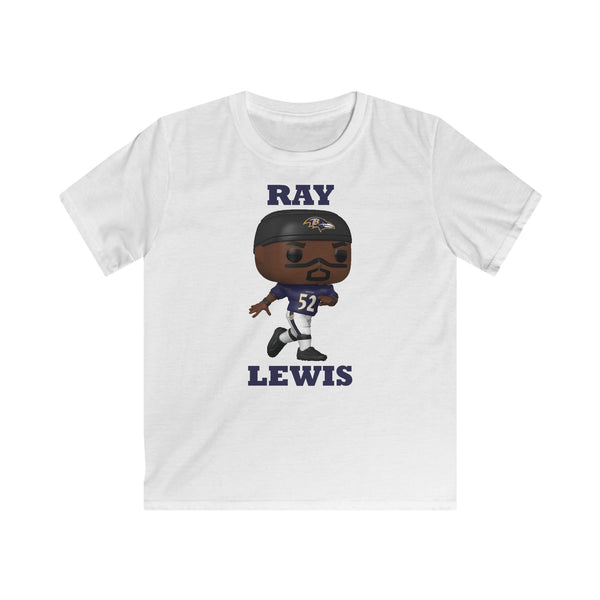 Ray Lewis Baltimore Ravens, Kids Gildan Softstyle Tee Shirt