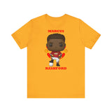Marcus Rashford Manchester United, Soft Cotton Bella and Canvas Short Sleeve Tee shirt