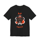 AJ Green Cincinnati Bengals, Soft Cotton Bella and Canvas Short Sleeve Tee shirt