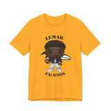 Lemar Jackson Baltimore Ravens, Soft Cotton Bella and Canvas Short Sleeve Tee shirt