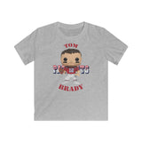 Tom Brady New England Patriots (Throwback), Kids Gildan Softstyle Tee Shirt