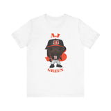 A.J Green Cincinnati Bengals, Soft Cotton Bella and Canvas Short Sleeve Tee shirt