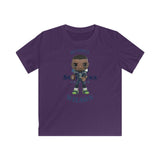 Russell Wilson Seattle Seahawks (Large), Kids Gildan Softstyle Tee Shirt