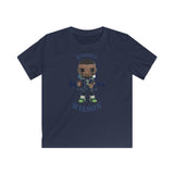 Russell Wilson Seattle Seahawks (Large), Kids Gildan Softstyle Tee Shirt