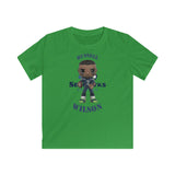 Russell Wilson Seattle Seahawks (Large), Kids Gildan Softstyle Tee Shirt