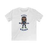Russell Wilson Seattle Seahawks (Large), Kids Gildan Softstyle Tee Shirt