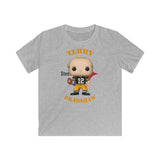 Terry Bradshaw Pittsburgh Steelers (Black Jersey), Kids Gildan Softstyle Tee Shirt