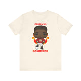 Marcus Rashford Manchester United, Soft Cotton Bella and Canvas Short Sleeve Tee shirt