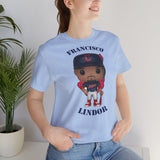 Francisco Lindor Cleveland Indians, Soft Cotton Bella and Canvas Short Sleeve Tee shirt