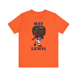 Ray Lewis Baltimore Ravens, Soft Cotton Bella and Canvas Short Sleeve Tee shirt
