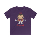 Tom Brady New England Patriots (Throwback), Kids Gildan Softstyle Tee Shirt