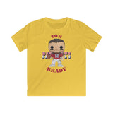 Tom Brady New England Patriots (Throwback), Kids Gildan Softstyle Tee Shirt