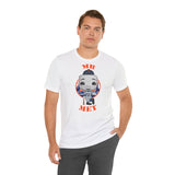 Mr Met New York Mets, Soft Cotton Bella and Canvas Short Sleeve Tee shirt