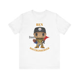 Ben Roethlisberger Pittsburgh Steelers Throwback, Soft Cotton Bella and Canvas Short Sleeve Tee shirt