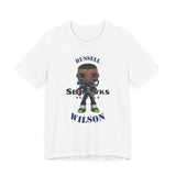 Russell Wilson Seattle Seahawks (Large), Soft Cotton Bella and Canvas Short Sleeve Tee shirt