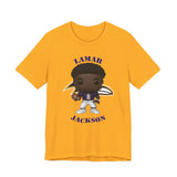 Lemar Jackson Baltimore Ravens, Soft Cotton Bella and Canvas Short Sleeve Tee shirt