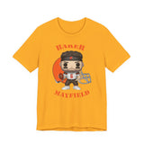 Baker Mayfield Cleveland Browns, Soft Cotton Bella and Canvas Short Sleeve Tee shirt