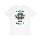 Carson Wentz Philadelphia Eagles (Green Jersey), Soft Cotton Bella and Canvas Short Sleeve Tee shirt