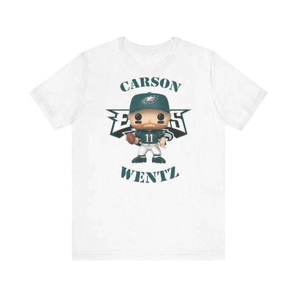 Carson Wentz Philadelphia Eagles (Green Jersey), Soft Cotton Bella and Canvas Short Sleeve Tee shirt