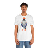 Mr Met New York Mets, Soft Cotton Bella and Canvas Short Sleeve Tee shirt