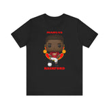 Marcus Rashford Manchester United, Soft Cotton Bella and Canvas Short Sleeve Tee shirt