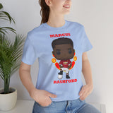 Marcus Rashford Manchester United, Soft Cotton Bella and Canvas Short Sleeve Tee shirt
