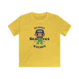 Russell Wilson Seattle Seahawks (Green), Kids Gildan Softstyle Tee Shirt