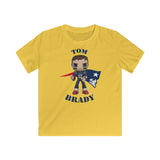 Tom Brady New England Patriots (Large), Kids Gildan Softstyle Tee Shirt