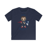 Tom Brady New England Patriots (Large), Kids Gildan Softstyle Tee Shirt