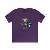 Tom Brady New England Patriots (Large), Kids Gildan Softstyle Tee Shirt