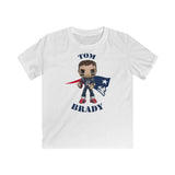 Tom Brady New England Patriots (Large), Kids Gildan Softstyle Tee Shirt