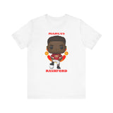 Marcus Rashford Manchester United, Soft Cotton Bella and Canvas Short Sleeve Tee shirt