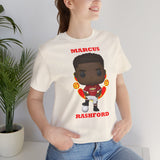 Marcus Rashford Manchester United, Soft Cotton Bella and Canvas Short Sleeve Tee shirt