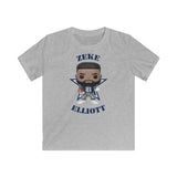 Zeke Elliott Dallas Cowboys (Blue), Kids Gildan Softstyle Tee Shirt
