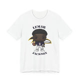 Lemar Jackson Baltimore Ravens, Soft Cotton Bella and Canvas Short Sleeve Tee shirt