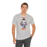 Mr Met New York Mets, Soft Cotton Bella and Canvas Short Sleeve Tee shirt