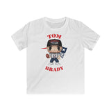 Tom Brady New England Patriots Superbowl, Kids Gildan Softstyle Tee Shirt