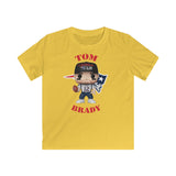 Tom Brady New England Patriots Superbowl, Kids Gildan Softstyle Tee Shirt
