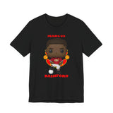 Marcus Rashford Manchester United, Soft Cotton Bella and Canvas Short Sleeve Tee shirt