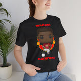 Marcus Rashford Manchester United, Soft Cotton Bella and Canvas Short Sleeve Tee shirt