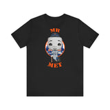 Mr Met New York Mets, Soft Cotton Bella and Canvas Short Sleeve Tee shirt
