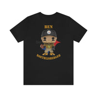 Ben Roethlisberger Pittsburgh Steelers Throwback, Soft Cotton Bella and Canvas Short Sleeve Tee shirt