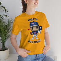 Drew Bledsoe New England Patriots, Soft Cotton Bella and Canvas Short Sleeve Tee shirt