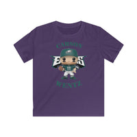 Carson Wentz Philadelphia Eagles Green Jersey, Kids Gildan Softstyle Tee Shirt