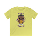 Kobe Bryant L.A Lakers (Yellow), Kids Gildan Softstyle Tee Shirt