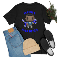 Barry Sanders Detroit Lions, Soft Cotton Bella and Canvas Short Sleeve Tee shirt